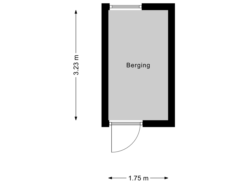 Bekijk plattegrond van berging van Curaçaolaan 62