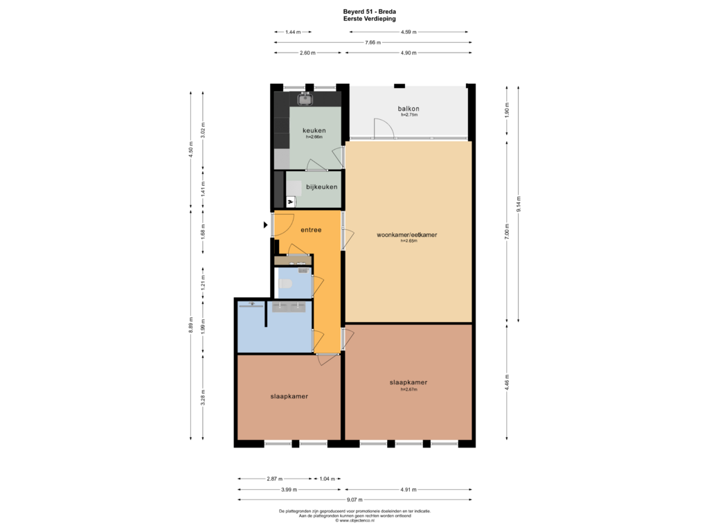 Bekijk plattegrond van EERSTE VERDIEPING van Beyerd 51