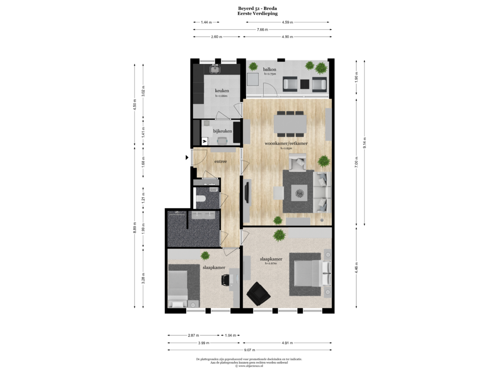 Bekijk plattegrond van EERSTE VERDIEPING OPTIE van Beyerd 51