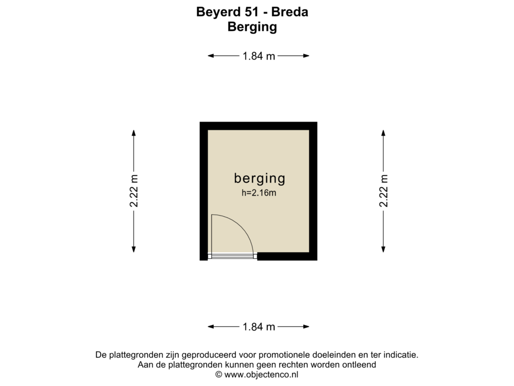 Bekijk plattegrond van BERGING van Beyerd 51