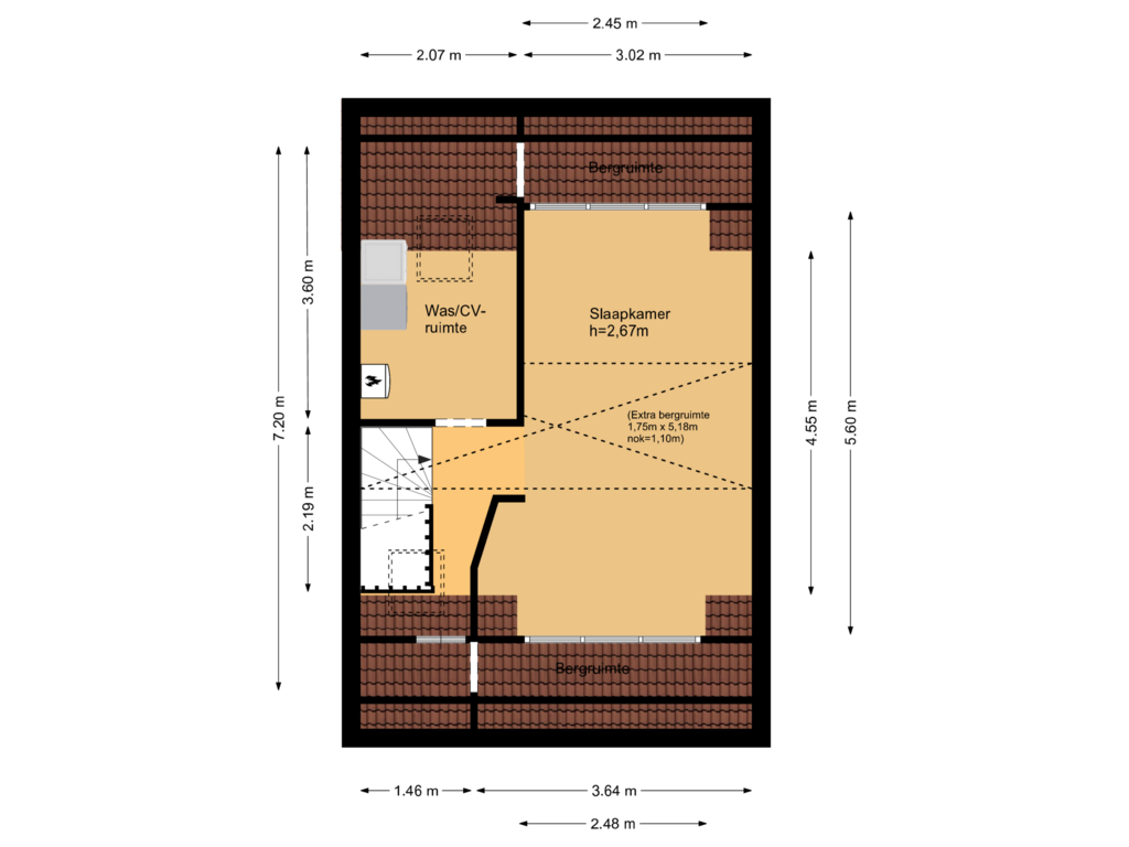 Bekijk plattegrond van 2e verdieping van Amundsenrede 66