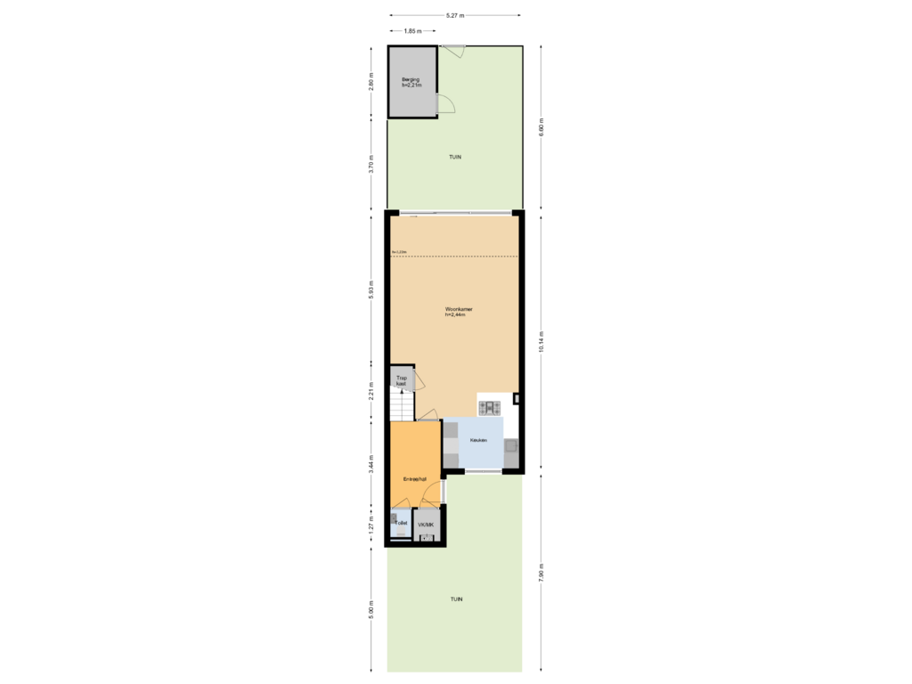 Bekijk plattegrond van Situatie van Amundsenrede 66