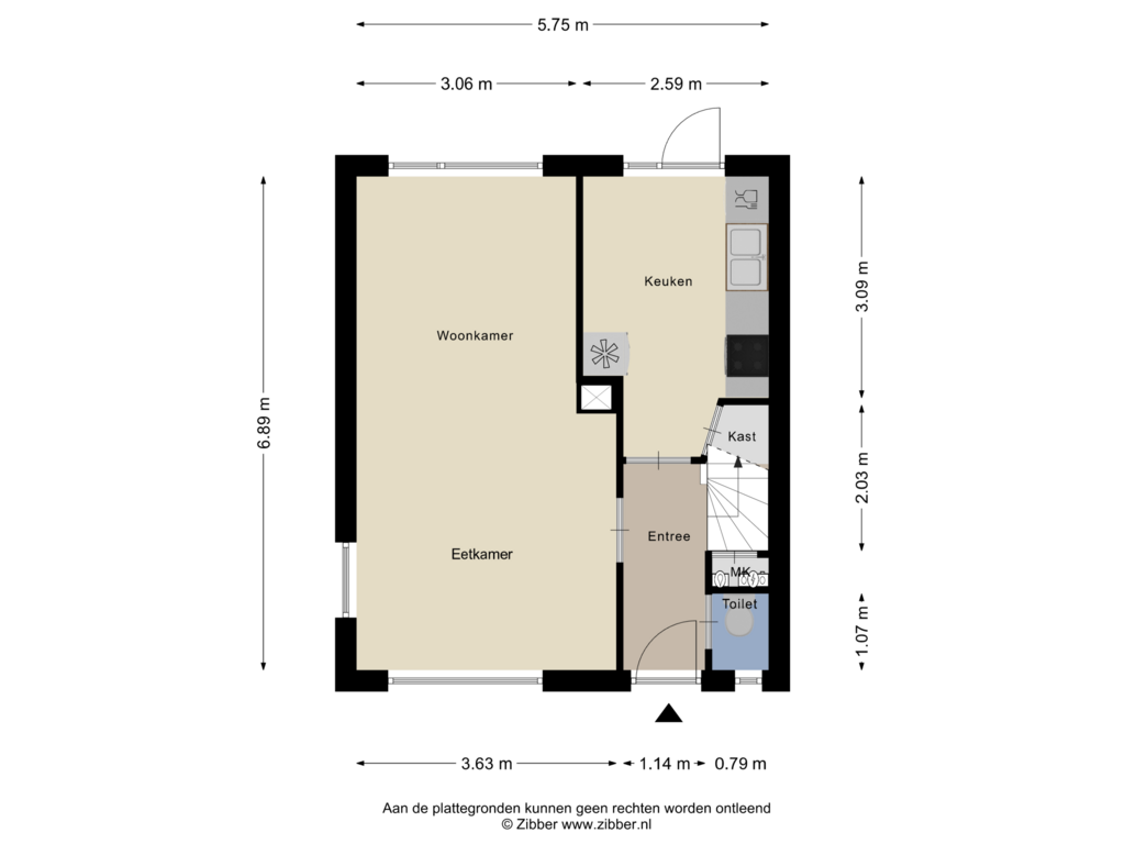 View floorplan of Begane Grond of Christinelaan 17