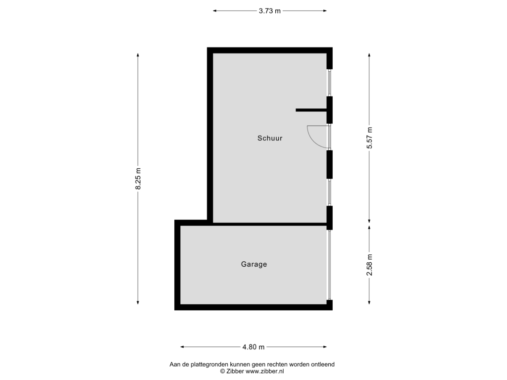 View floorplan of Garage of Christinelaan 17