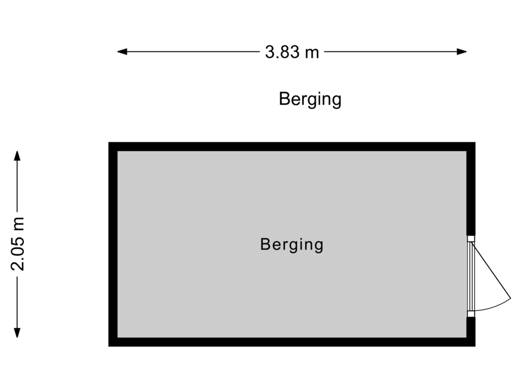 Bekijk plattegrond van Berging van Baaienburg 12