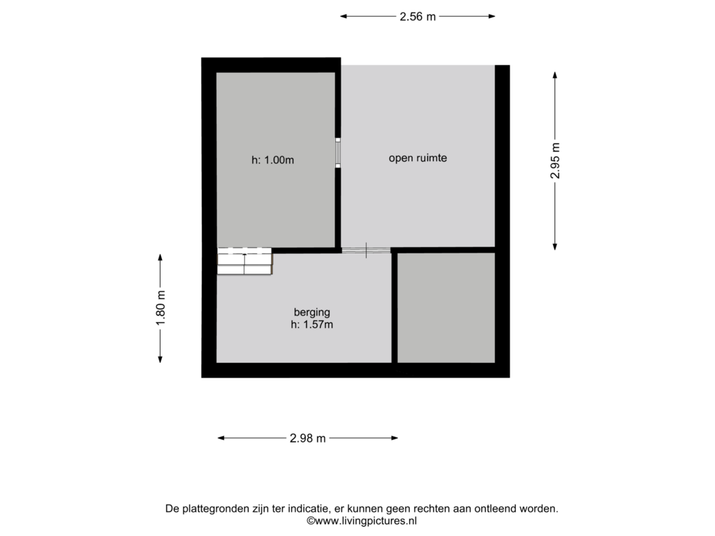 Bekijk plattegrond van souterrain van Zevenbergsepoort 19