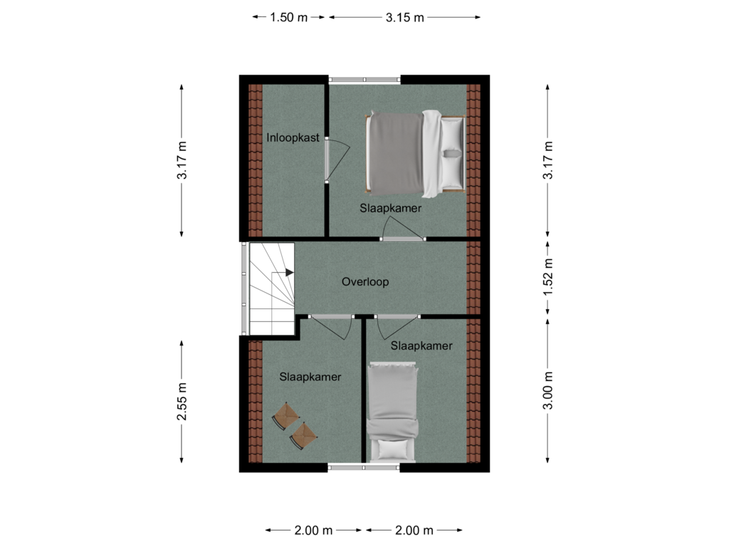 Bekijk plattegrond van 1e verdieping van Zuidhollandsedijk 43