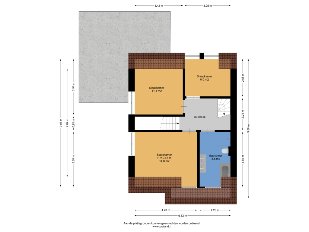 Bekijk plattegrond van 1e Verdieping van De Linden 9