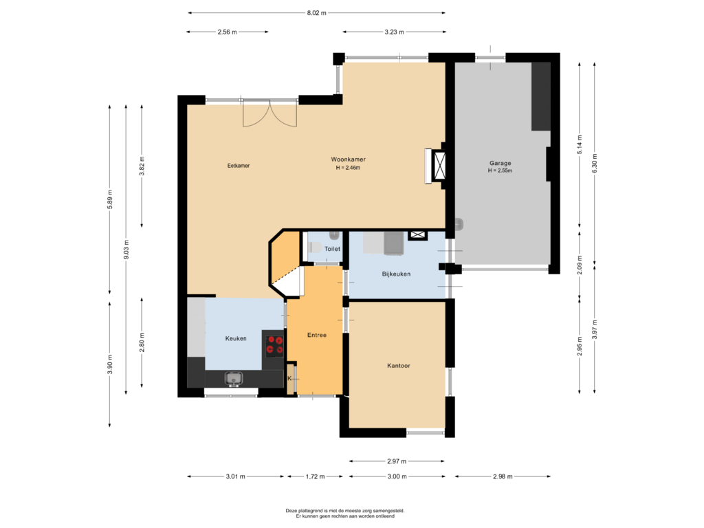 View floorplan of Begane grond of Jac.P. Thijsselaan 27