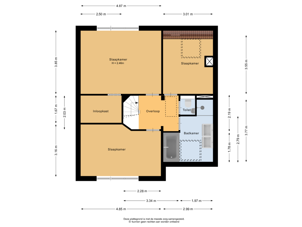 View floorplan of Eerste verdieping of Jac.P. Thijsselaan 27