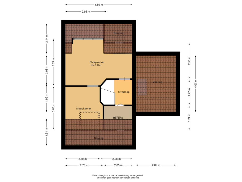 View floorplan of Tweede verdieping of Jac.P. Thijsselaan 27