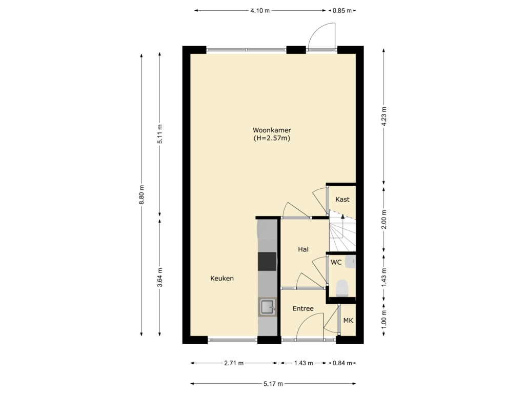 Bekijk plattegrond van begane grond van Pauwoog 4