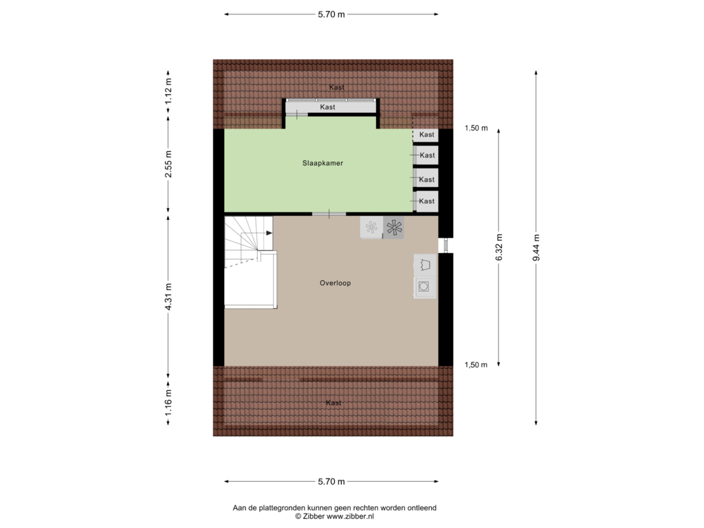 Bekijk plattegrond van Tweede Verdieping van Van Doornerf 2