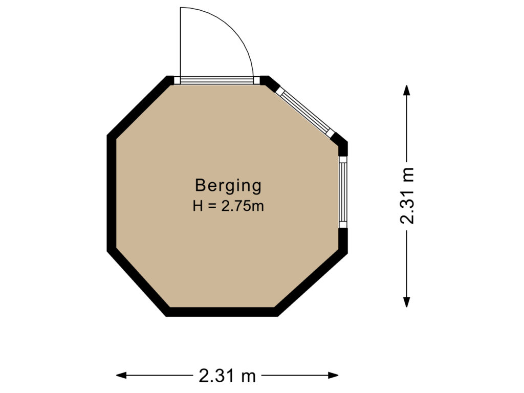 View floorplan of Berging of Tolhuislaan 9