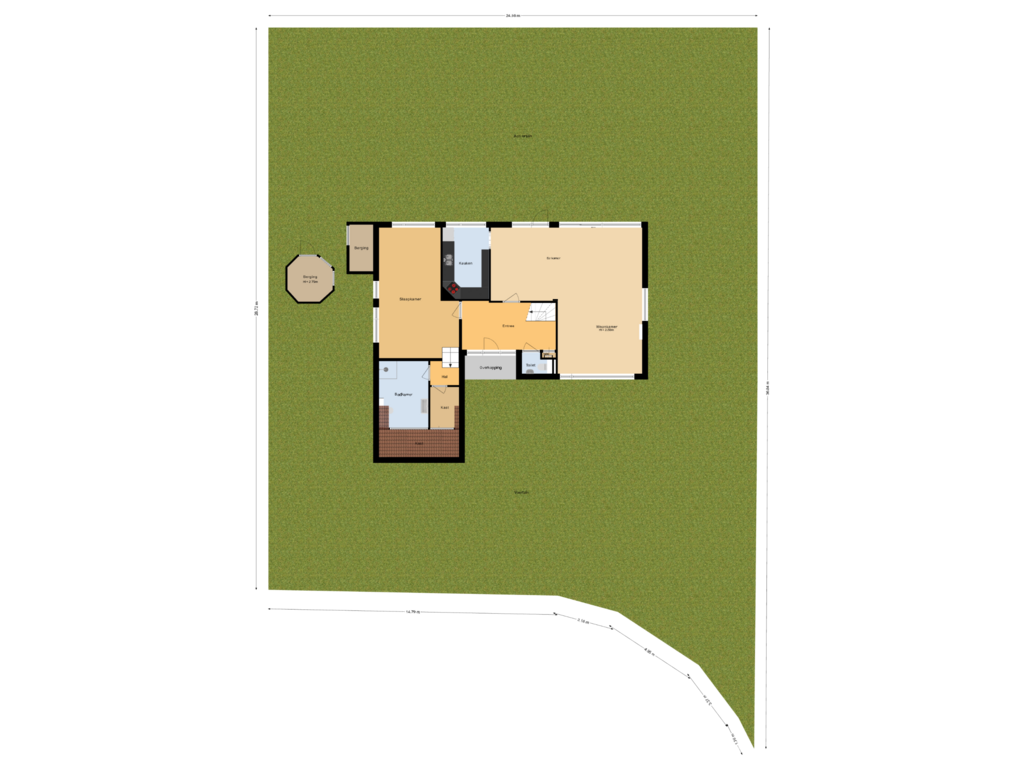 View floorplan of Situatie of Tolhuislaan 9