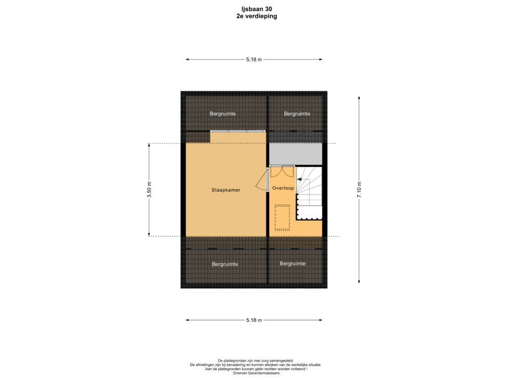 View floorplan of 2e verdieping of IJsbaan 30