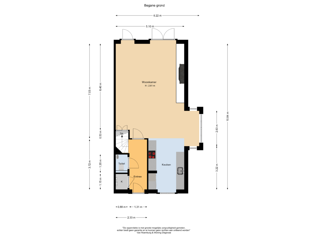 View floorplan of Begane grond of Zijdehoenderlaan 2