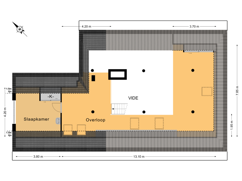 Bekijk plattegrond van 1e Verdieping van De Biskop 6