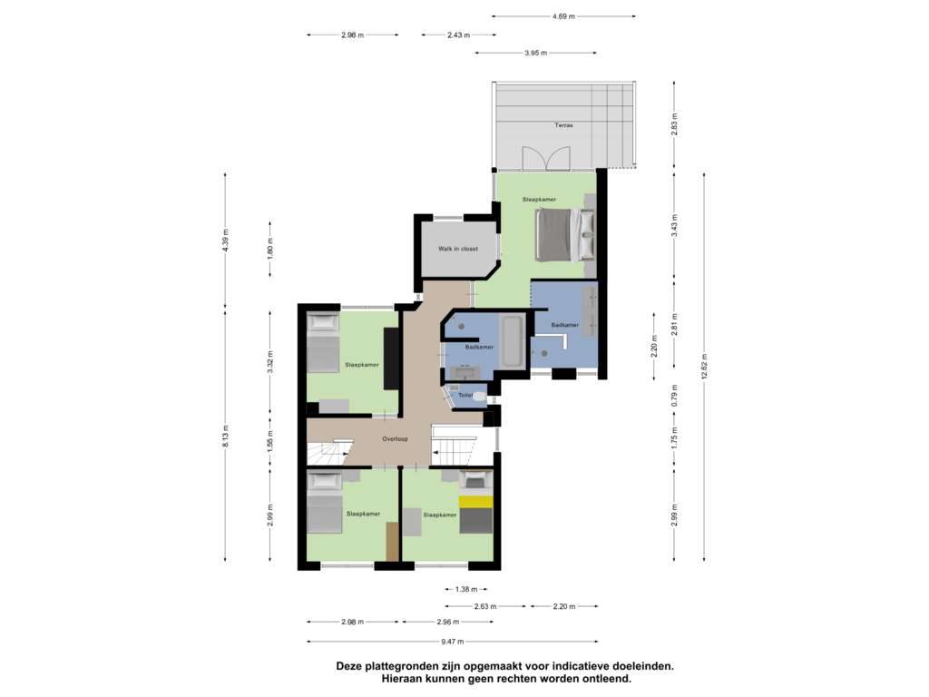 Bekijk plattegrond van Eerste Verdieping van Schoolstraat 61