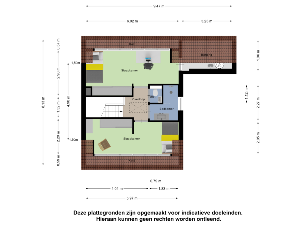 Bekijk plattegrond van Tweede Verdieping van Schoolstraat 61