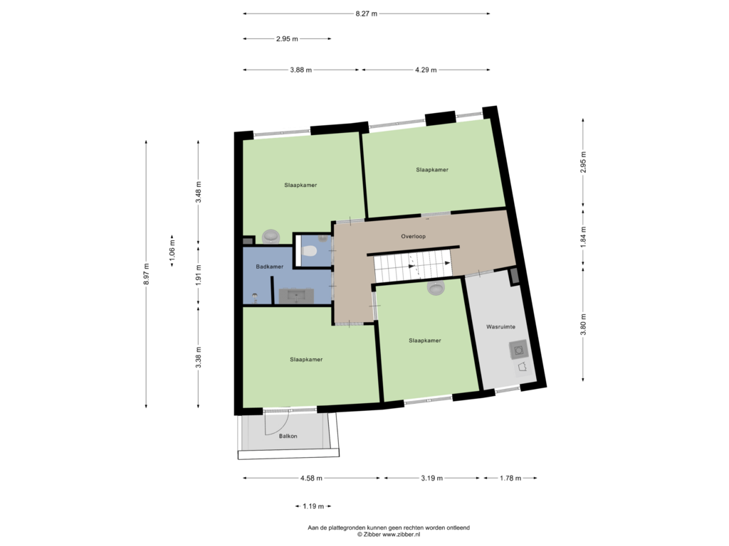 Bekijk plattegrond van Eerste Verdieping van Burgemeester Leenstraat 12