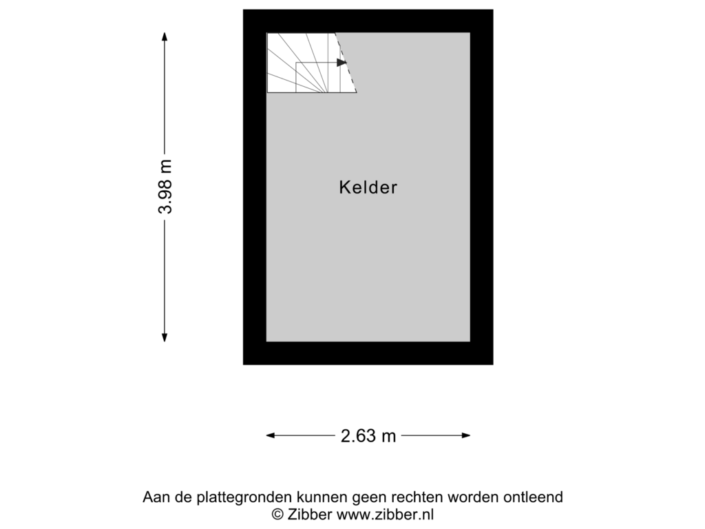 Bekijk plattegrond van Kelder van Burgemeester Leenstraat 12