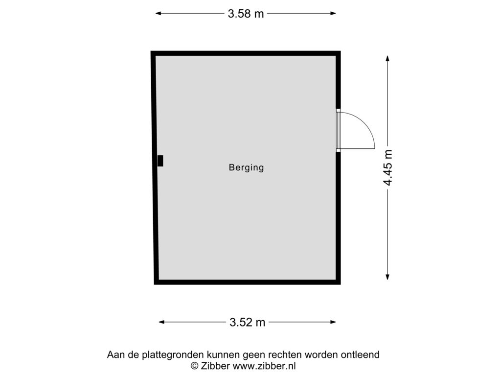 Bekijk plattegrond van Berging van Burgemeester Leenstraat 12