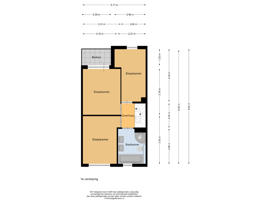 Bekijk plattegrond van 1e verdieping van Veilinghof 39