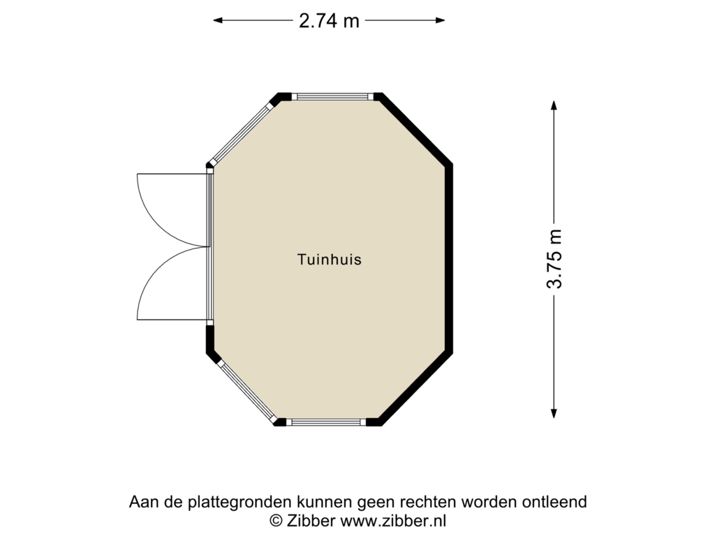 Bekijk plattegrond van Tuinhuis van Crabethstraat 61