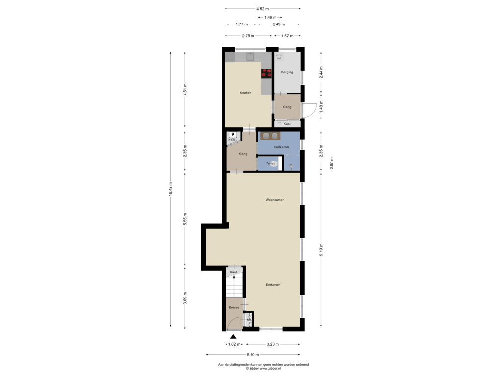 Bekijk plattegrond van Begane Grond van Alphenseweg 12