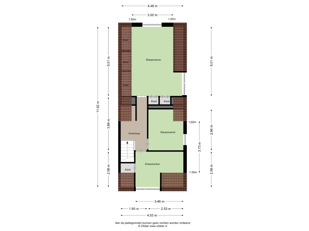 Bekijk plattegrond van Eerste Verdieping van Alphenseweg 12