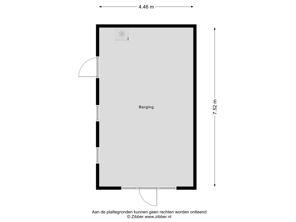 Bekijk plattegrond van Berging van Alphenseweg 12