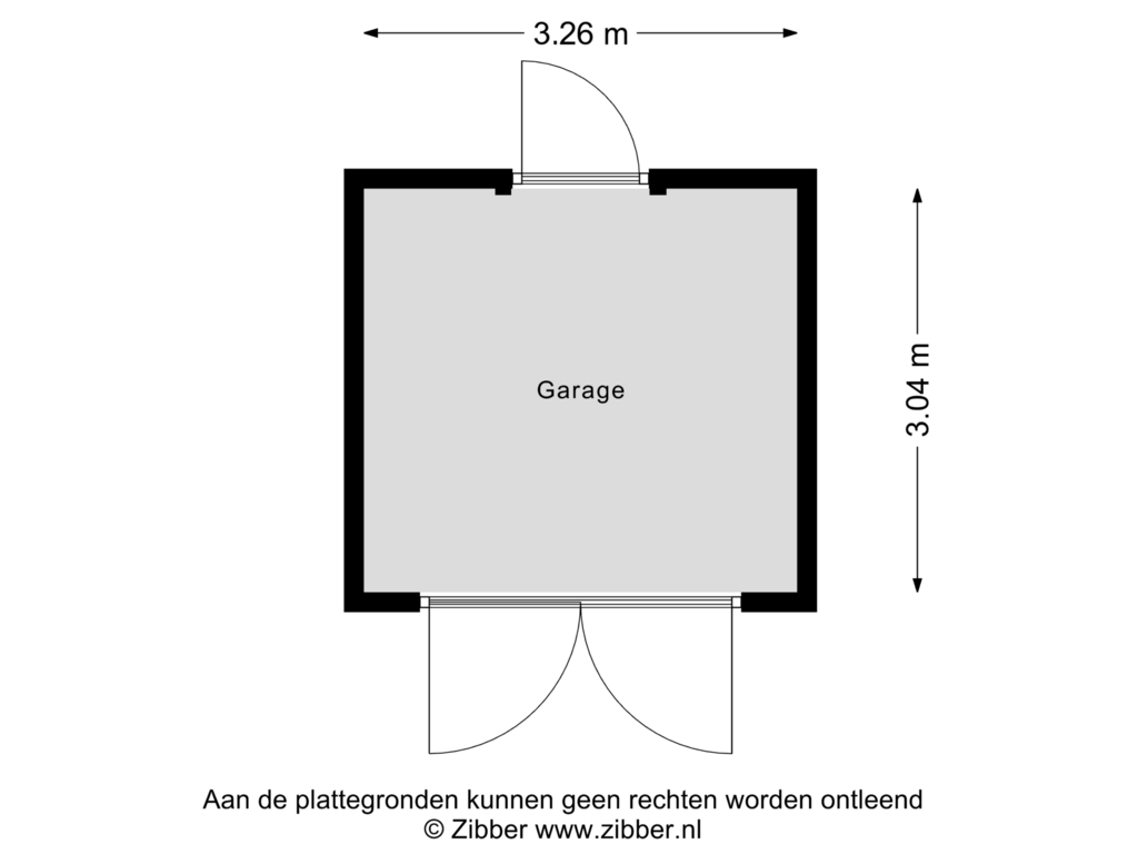 Bekijk plattegrond van Garage van Alphenseweg 12