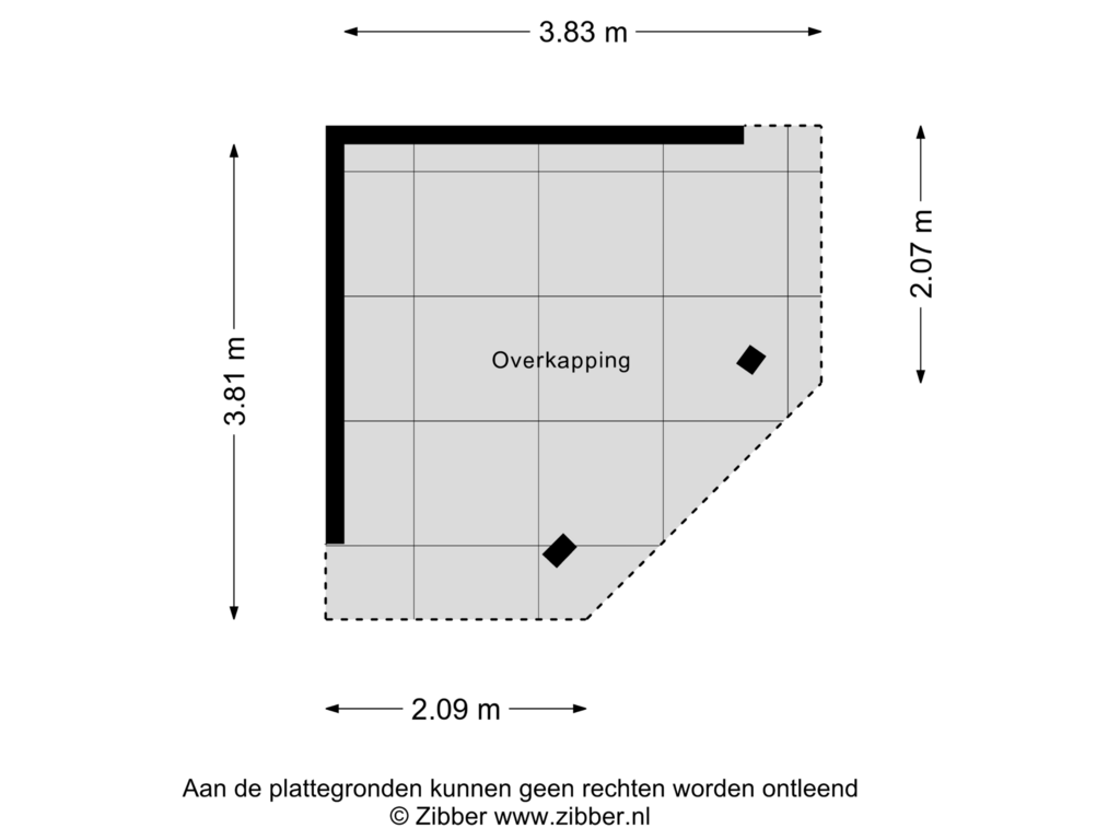 Bekijk plattegrond van Overkapping van Alphenseweg 12