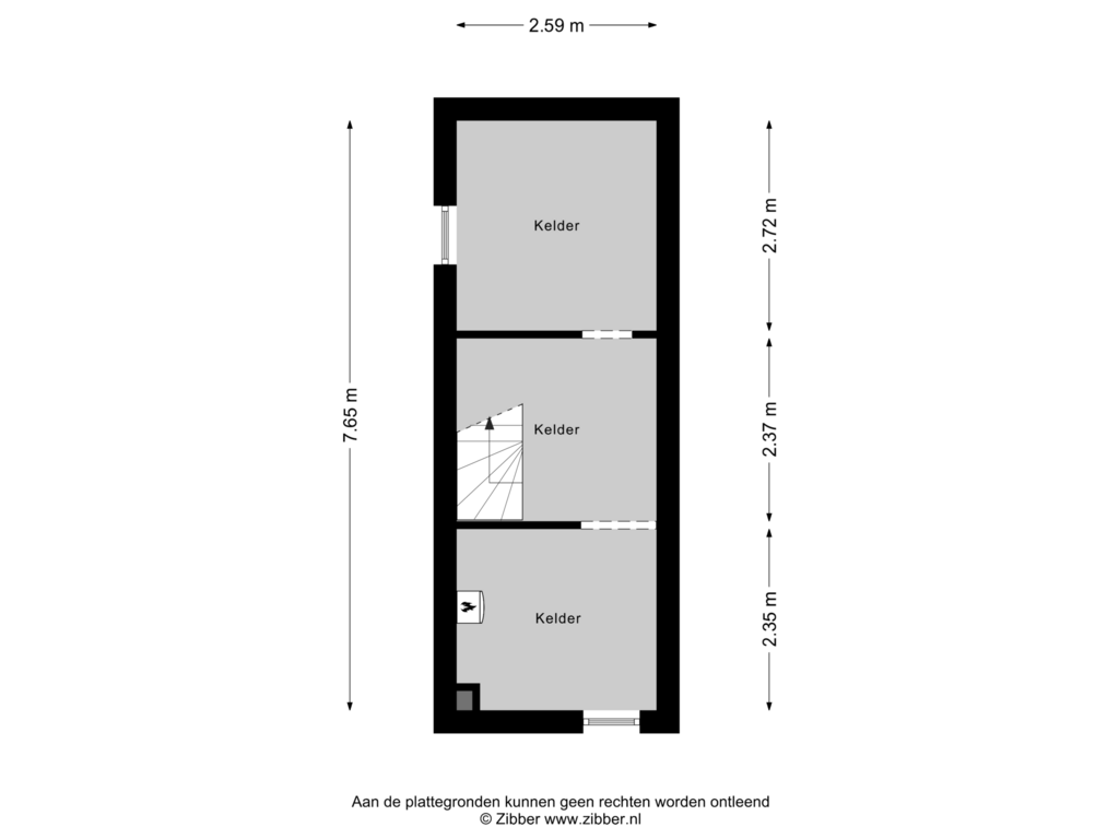 Bekijk plattegrond van Kelder van Kakertsweg 54