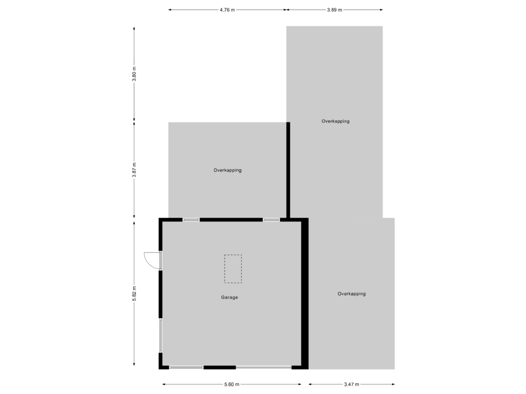 View floorplan of Garage of Oordtstraat 8