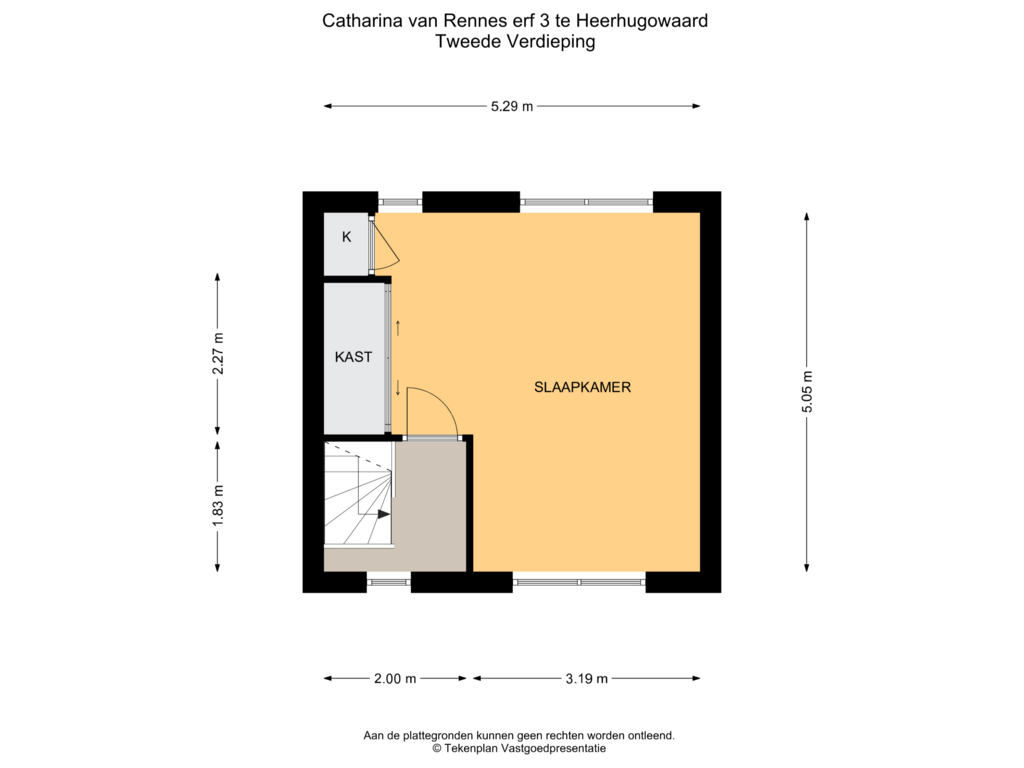 Bekijk plattegrond van Tweede Verdieping van Catharina van Rennes erf 3