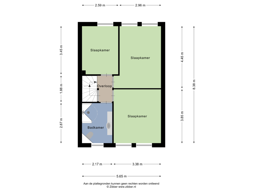 Bekijk plattegrond van Eerste Verdieping van Dr Ariënsstraat 101