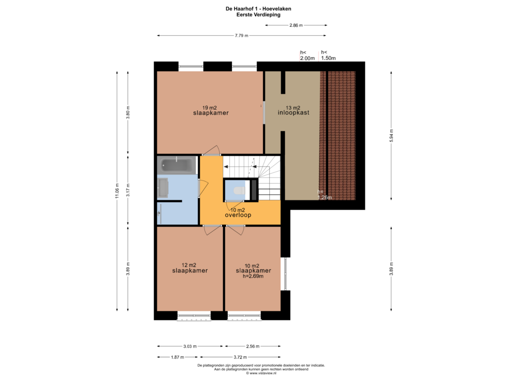 Bekijk plattegrond van EERSTE VERDIEPING van De Haarhof 1