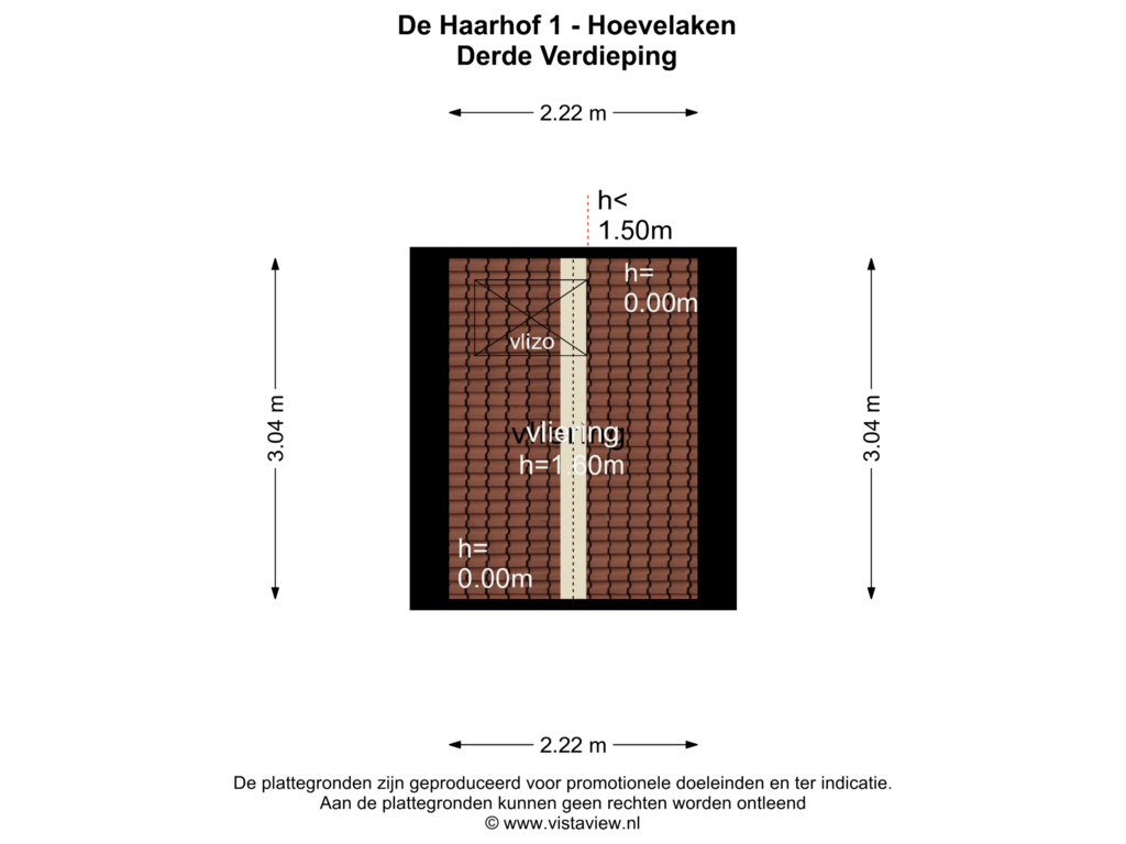 Bekijk plattegrond van DERDE VERDIEPING van De Haarhof 1