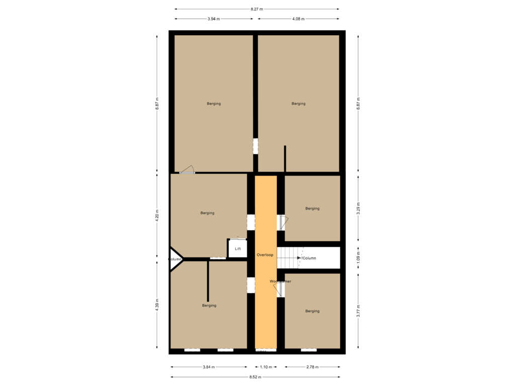 View floorplan of Kelder of Goltziusstraat 41