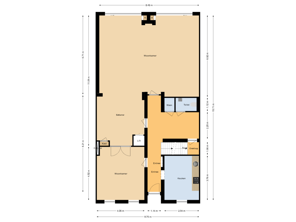 View floorplan of Begane grond of Goltziusstraat 41