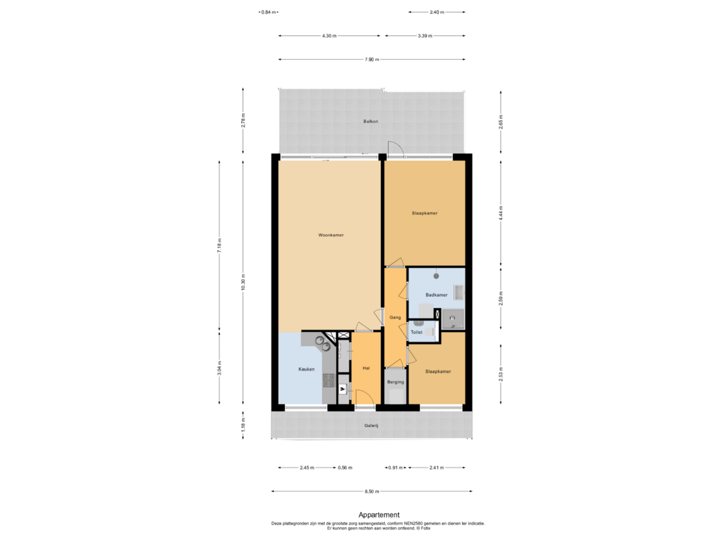 Bekijk plattegrond van Appartement van Prof. Schermerhornpark 72