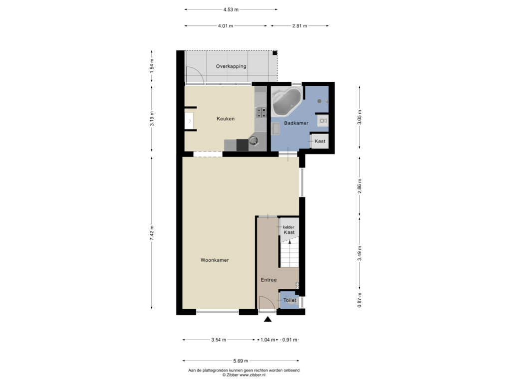 Bekijk plattegrond van Begane grond van Schoolstraat 3