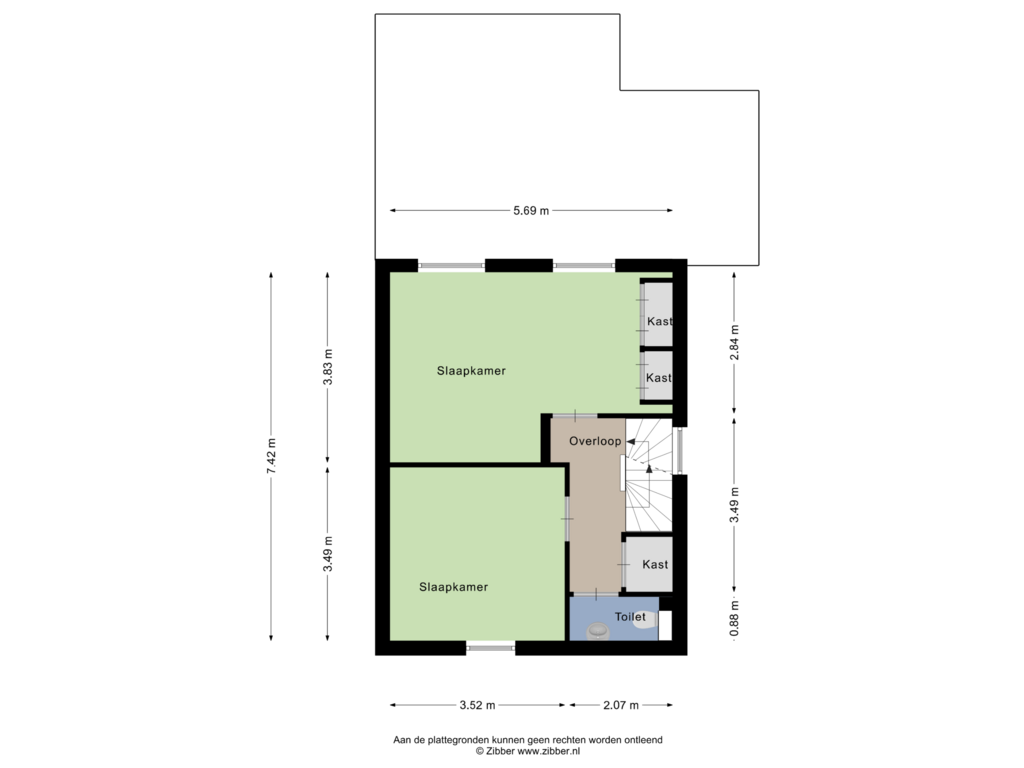 Bekijk plattegrond van Eerste verdieping van Schoolstraat 3