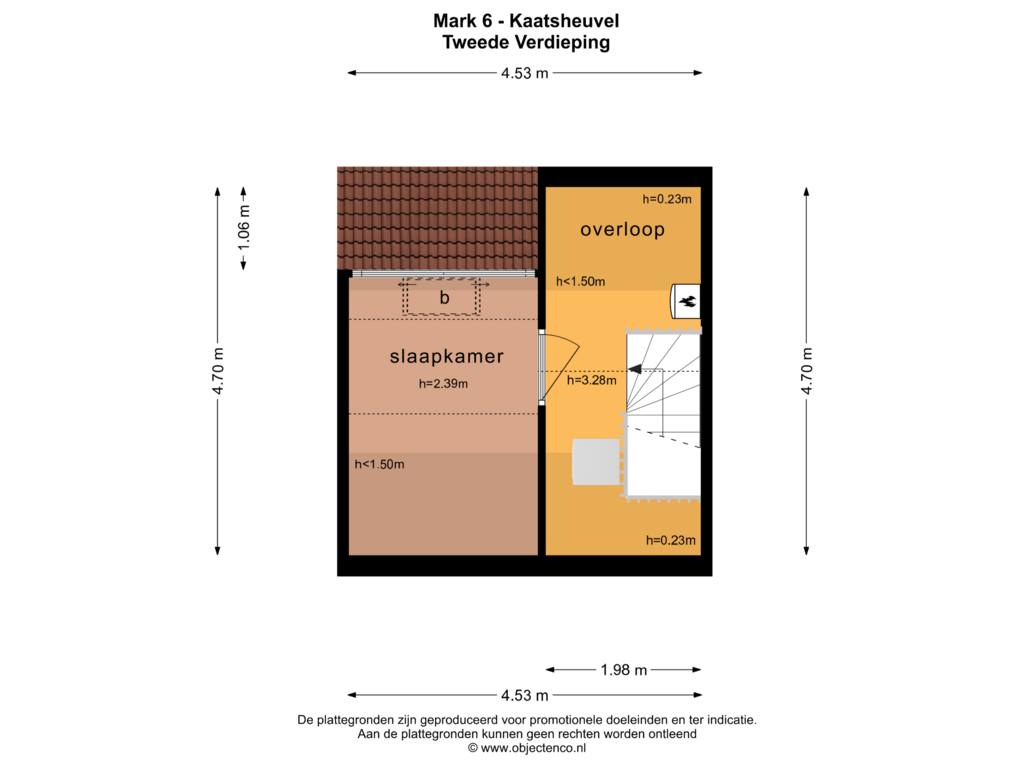 View floorplan of TWEEDE VERDIEPING of Mark 6