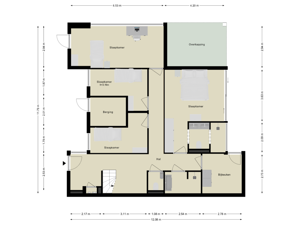 Bekijk plattegrond van Begane_grond van Kleine Wiel 14