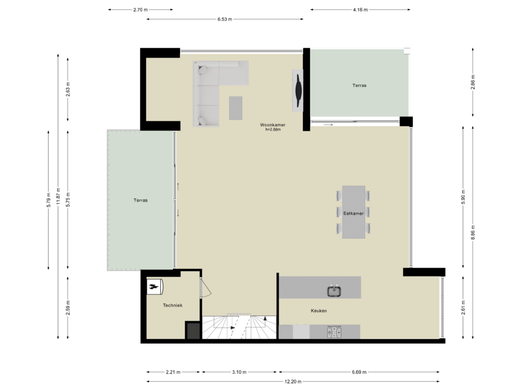 Bekijk plattegrond van 1e_verd van Kleine Wiel 14