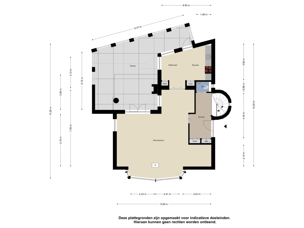 Bekijk plattegrond van Begane Grond van Margarethaweg 8