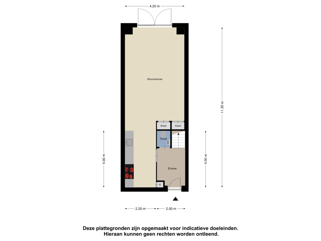 Bekijk plattegrond van Begane Grond van Buffelstraat 165